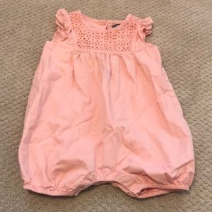 Rose colored cotton babyGap bubble